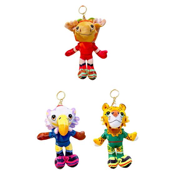 Mascot Plush Keychain FIFA Memorabilia Plush Soft Stuffed Animal Cute Soccer-Themed