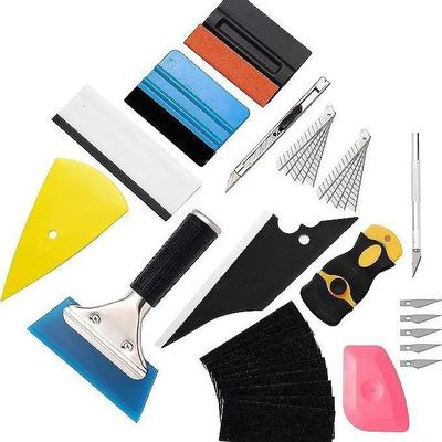 Car Window Tinting Tool Kit: Felt Squeegee & Scraper Set