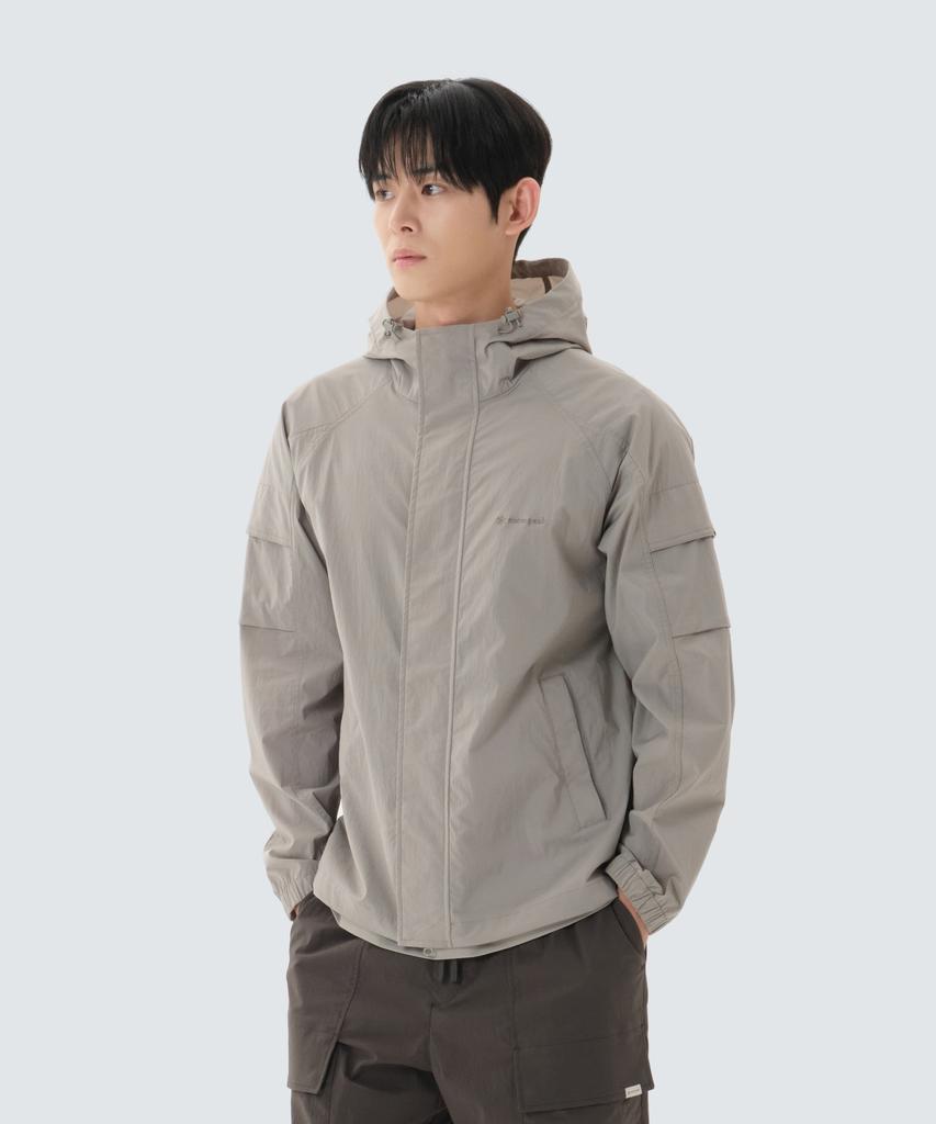 Snowpeak Apparel Root Sleeve Pocket Windbreaker (S26Mmrwb62) Fog Gray