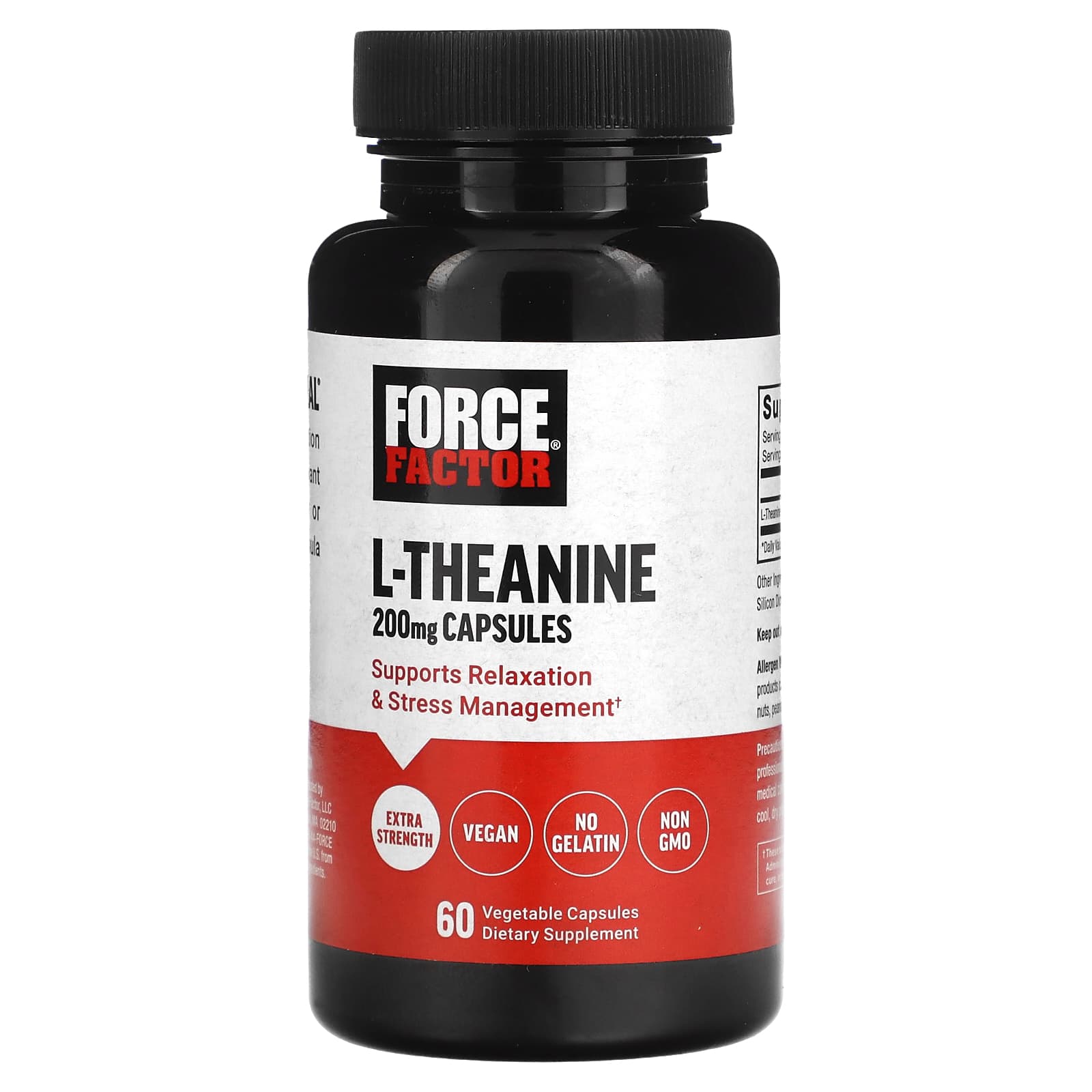 

L-Theanine, Extra Strength, 200Mg, 60 Veggie Caps