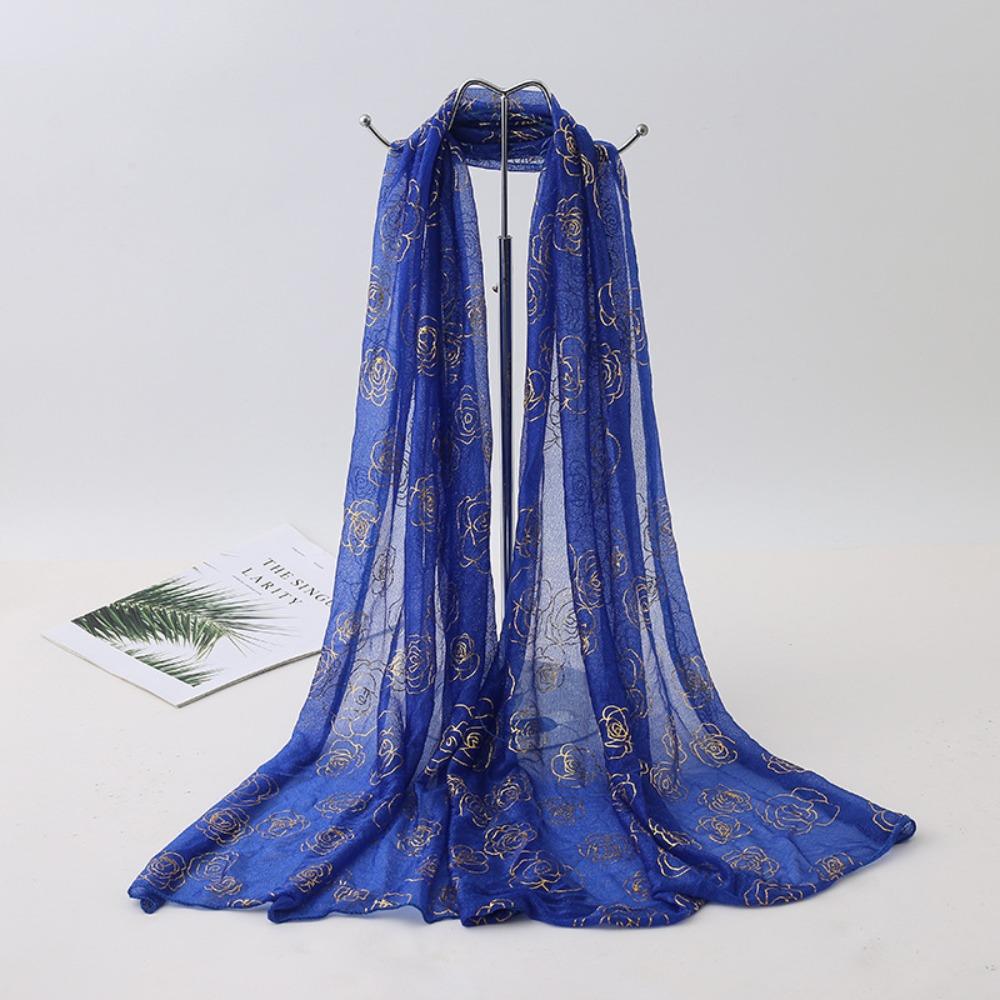 New printed phoenix rose silk scarf women's versatile long beauty yarn scarf beach yarn gift