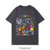 2025 Sommer Coldplay Band Wrap Baumwoll-T-Shirt Neu Herren- und Damen-Tour Kurzarm Kleidung Trend Rock T-Shirt Übergröße T-Shirt