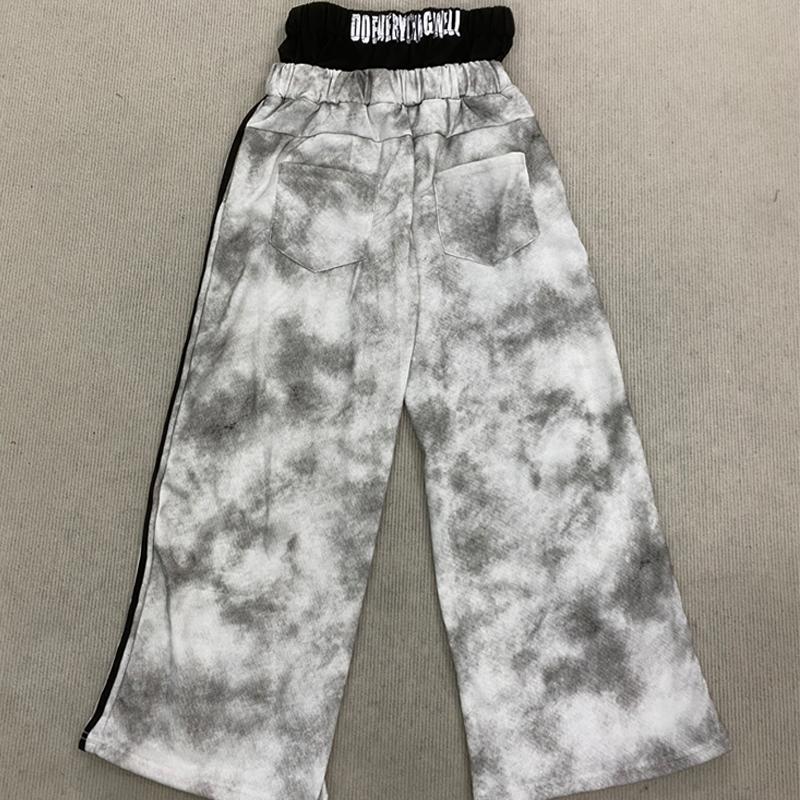 Ευρωπαϊκό και Αμερικανικό street print με γράμματα vintage μόδα φθινόπωρο και χειμώνας φαρδιά κομψά ίσια παντελόνια