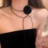 Black Rose Camellia Choker Necklace for Women