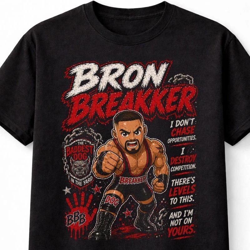 Bron Breakker Baddest Dog Powerhouse Wrestling Big Dog Graphic Unisex TShirt S