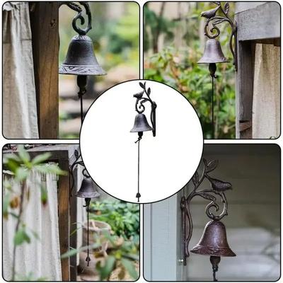 Villa Yard Decoration Cast Iron Bird Doorbell Rustic Dinner Bell Birdhand Rattles  Yard