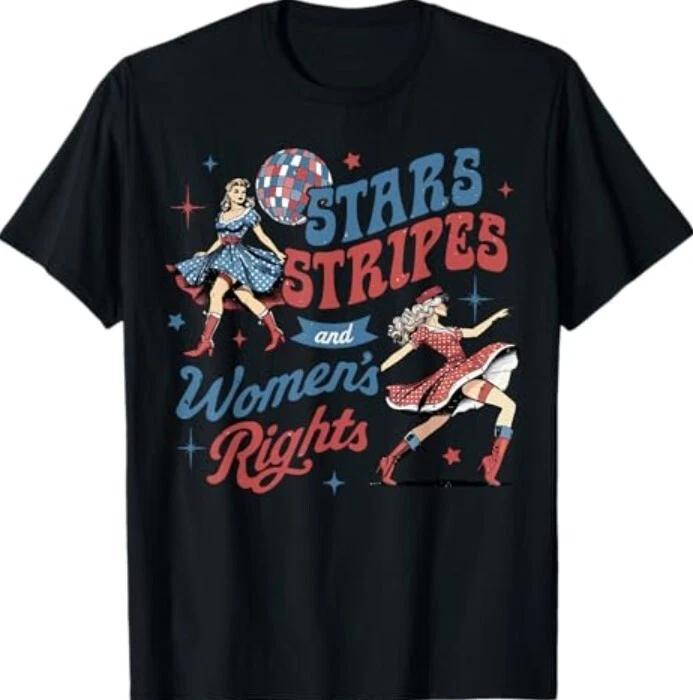 Stars Stripes And Women s Rights 4th Of July Equal Rights T-Shirt S