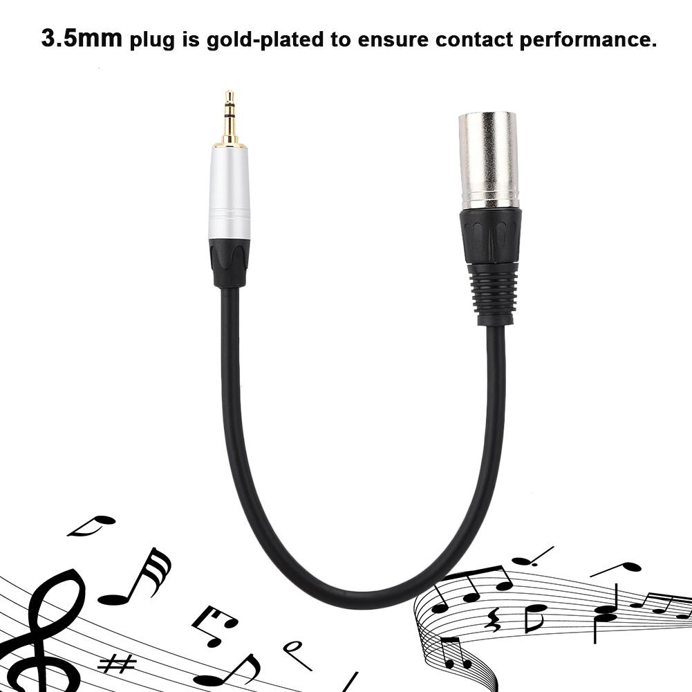 3.5mm Male to XLR Male Audio Adapter Cable Converter Stereo Transmission Cable