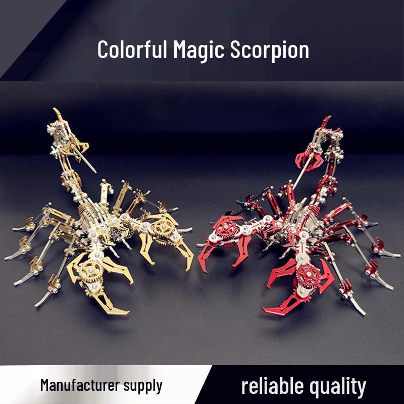 

Red Scorpion Steel 3D Metal Model: High-Difficulty Mechanical Assembly Puzzle