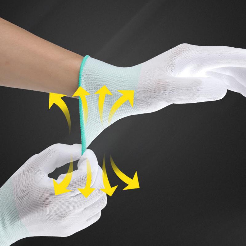 1Pair Antistatic Gloves Anti Static ESD Electronic Working Gloves PU Coated Palm Garden Electronic Work Protector Gloves
