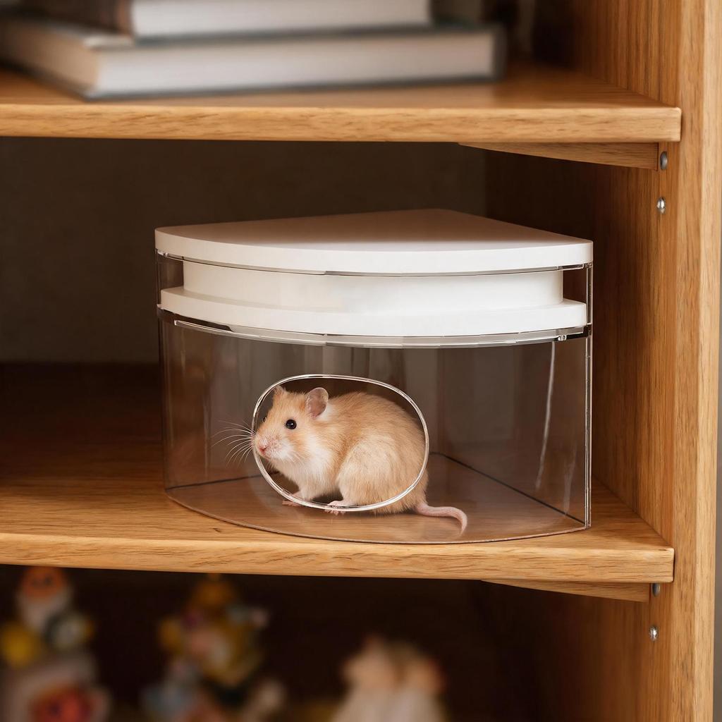 Hamster Habitat Cave Removable Small Animal Chill Shelter Shelter For Hamster For Summer Home Indoors Gerbils Chinchilla Golden
