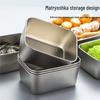 Stainless Steel Insulated Square Bento Lunch Box for Microwave and Fresh-Keeping