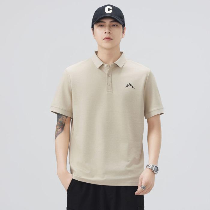 Summer Thin Three-dimensional Silicone Printed Short-sleeved POLO Shirt Men's T-shirt Top