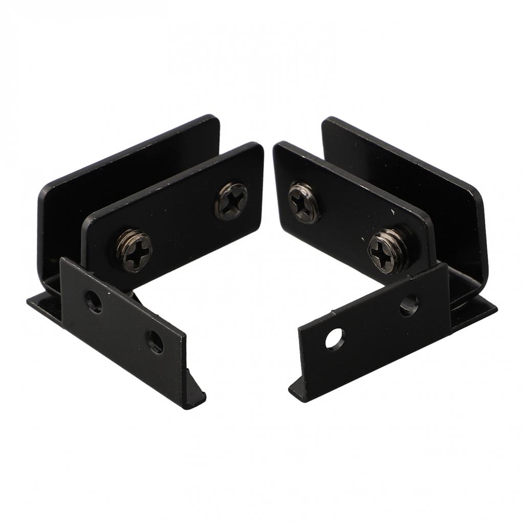 2Pcs Glass Door Hinge Easy Installate Silver/Black Color