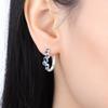 S925 Sterling Silver Blue Zircon Minimalist Earrings Hoop Earrings Women Jewelry Original Trendy Anniversary Gifts