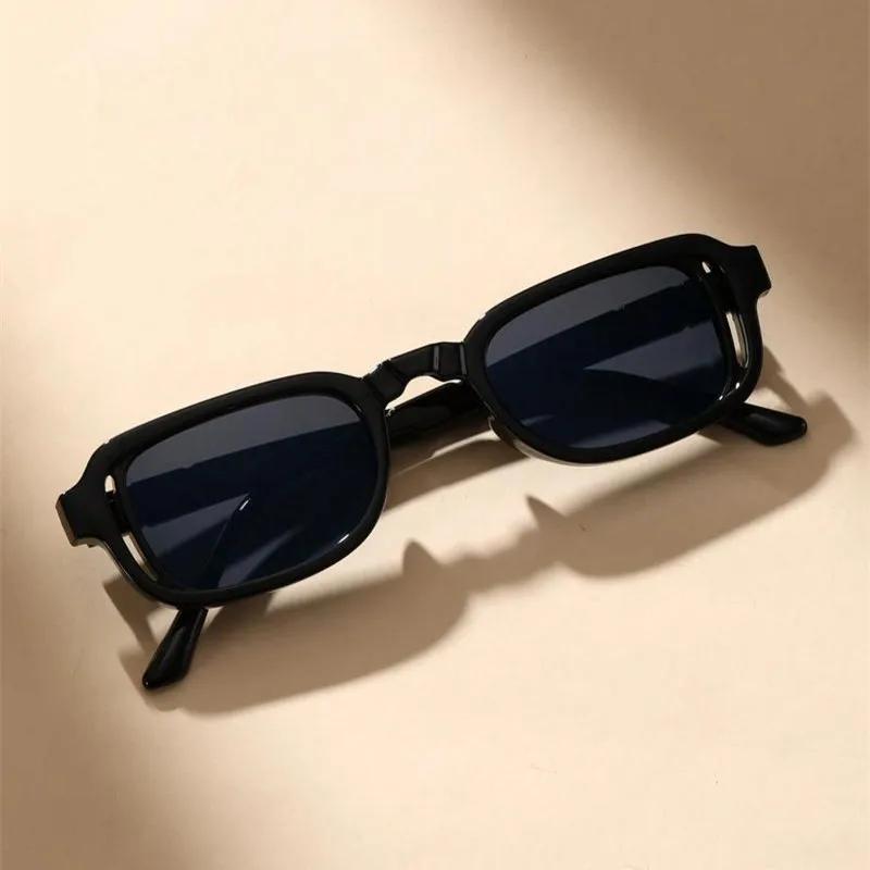 Vintage Men Rectangle Frame Sunglasses Fashion Retro Sun Glasses Luxury Brand Design UV400 Shades Eyewear Women Goggles