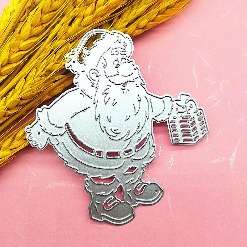 

Подарочный дизайн в стиле Санта-Клауса, металлические штампы, сделай сам, скрапбукинг, тиснение, трафарет, бумага, шаблон для альбома серебряный