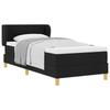 Boxspringbett mit Matratze schwarz 90 x 200 cm Stoff
