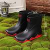 Pánské Dospělé Nové PVC Nepromokavé Boty Lehké Trend Móda Jednoduchá Atmosféra Teplé Protiskluzové Plískanicové Boty Vysoký Styl