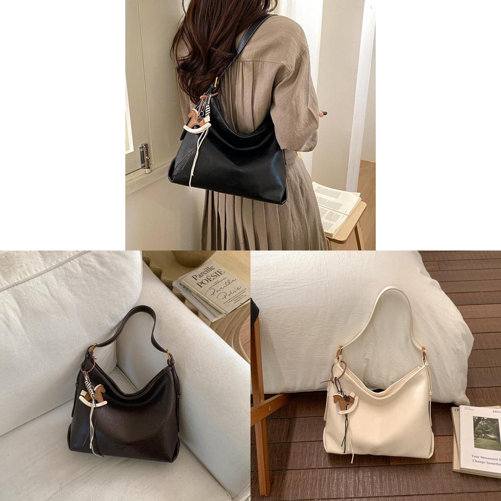Vintage Style Oversized Tote With Top Handle And Sewn Details For Urban Outings