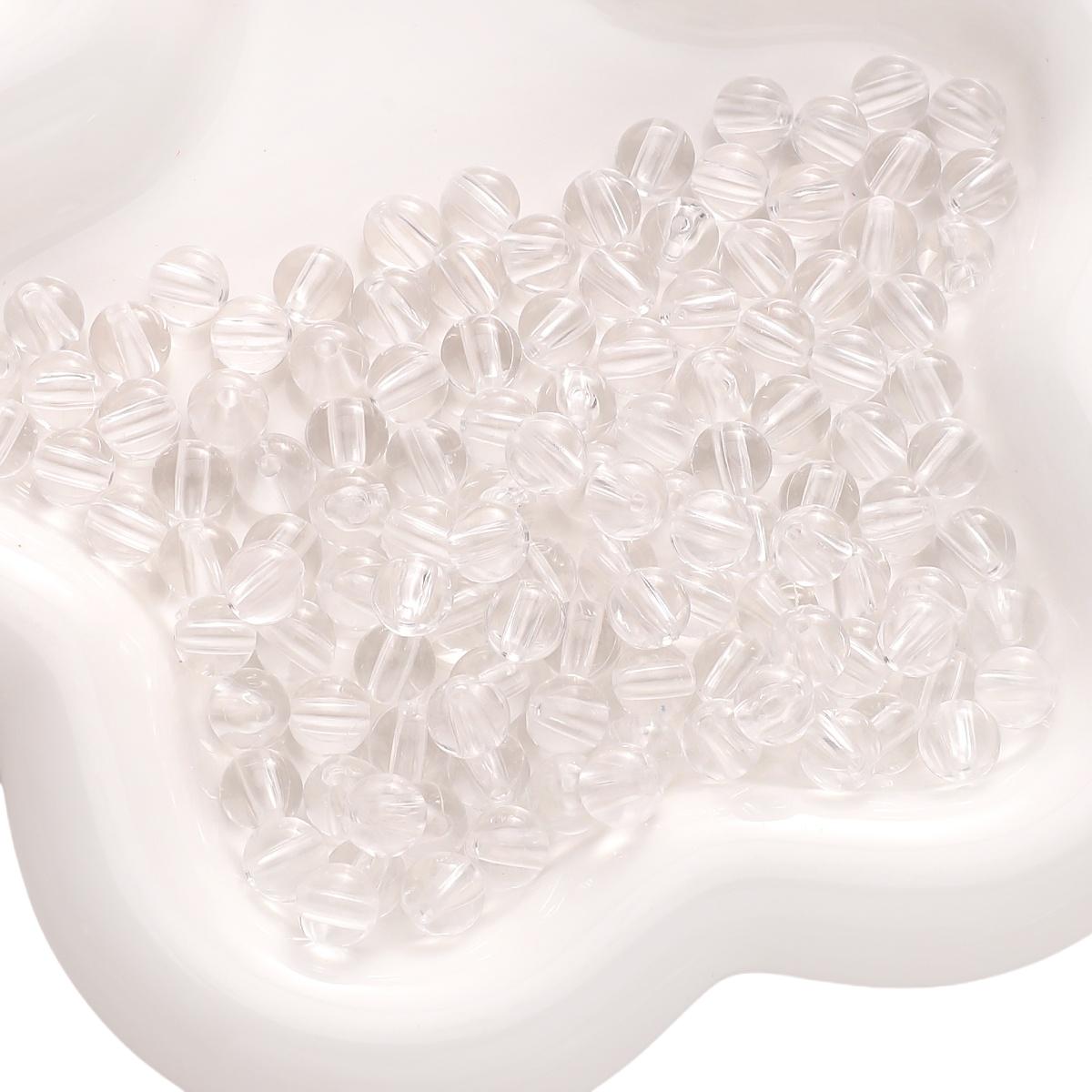 

50-200Pcs Acrylic Transparent Round Beads for Necklace Bracelet Keychain DIY Jewelry Making Accessories Handicrafts 6mm 200pcs чистый