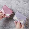 Leather Wallet Business Credit Card Holder Short Purse Candy Color Coin Case