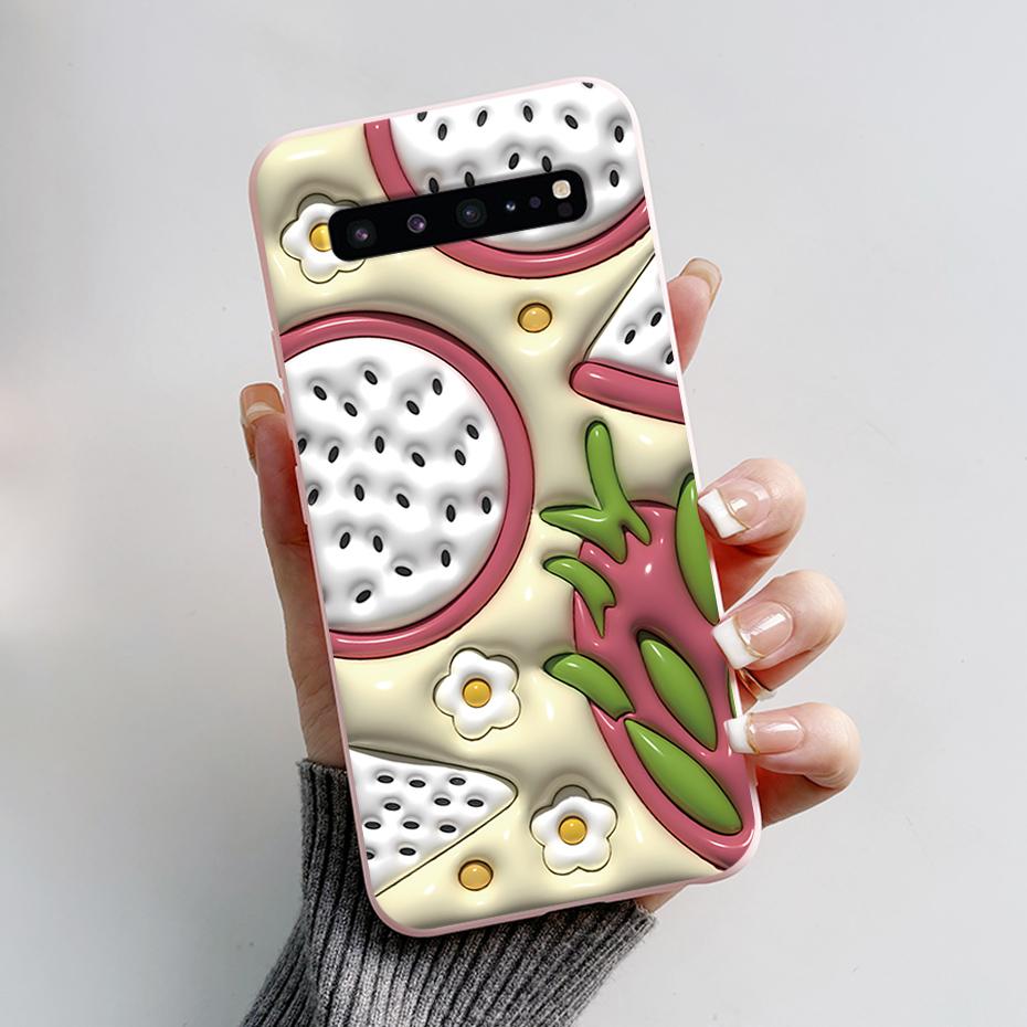 For Samsung S10 5G Case SM-G977N SM-G977B Cute Cat Cartoon Frog Phone Cases For Samsung Galaxy S10 5G Back Cover Silicone Bumper