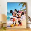 Disney DIY diamond painting 5d full diamond Mickey Minnie beach lifeguard cross stitch diamond living room bedroom decorative painting
