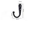 10pcs Small Black Hooks Coat Hangers Screws Zinc Alloy 21*12*30 Mm  Wall Hangers Hat Racks Keys Hanger Home Decor