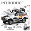 1:24 Toyota Land Cruiser LC80 SUV Alloy Diecast Model Sound And Light Pull Back Toy Decorative Trendy Ornaments For Friend Gift