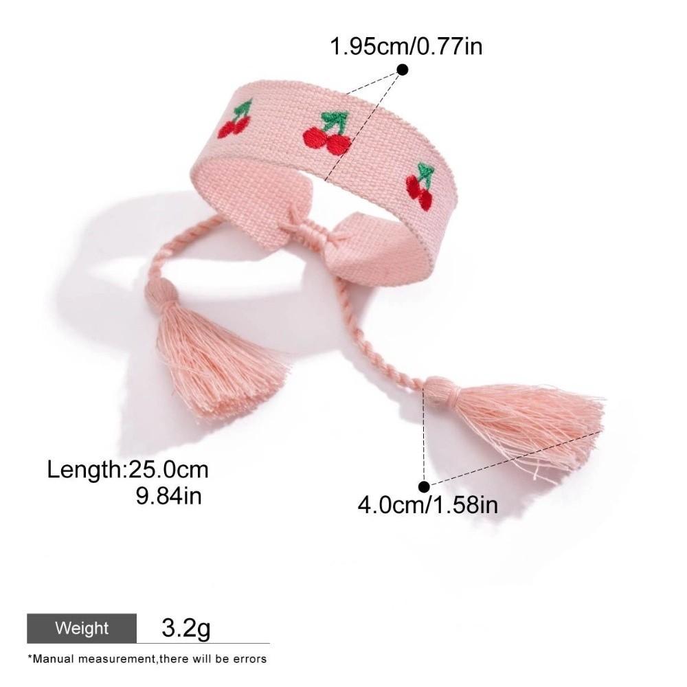 

Colorful Rope Adjustable Bracelet Heart shaped Women s Bracelet Fashion Fabric Bracelet Women C