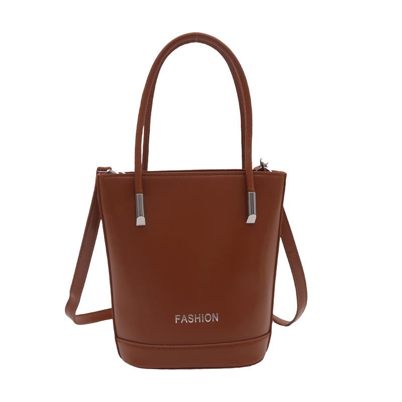 2025 New Texture Korean Solid Color Portable Bucket Bag Exquisite Ou Ruofeng Messenger Bag Fashionable Foreign Style Mobile Phone Bag