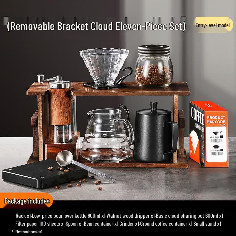 Chu Yi Ba 11-Piece Transparent Cloud Pour-Over Coffee Set