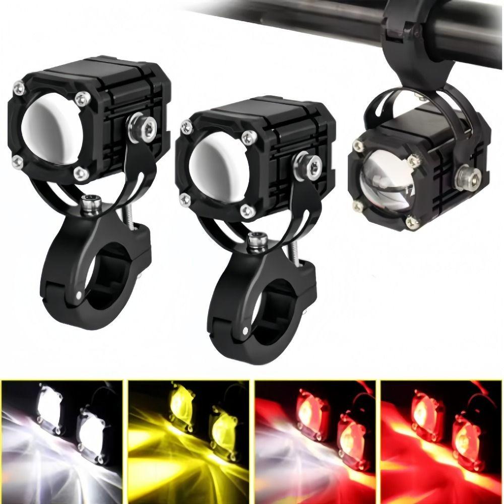 2pcs Waterproof Motorcycle Auxiliary Light Motorcycle Work Light Night Riding