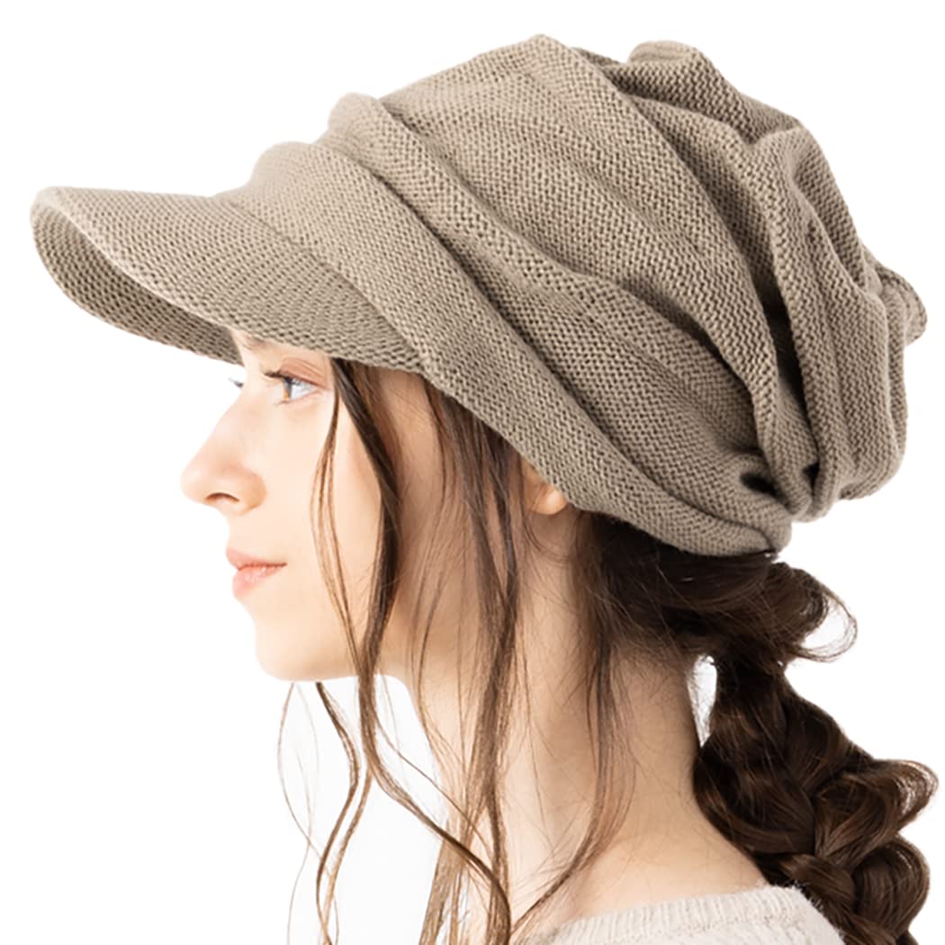 

Wrinkle Knit Newsboy Cap with Plus Sizes for Women and Warm and Comfortable with Earmuffs Size Loo&c Brim, Men, [Free - Mocha]