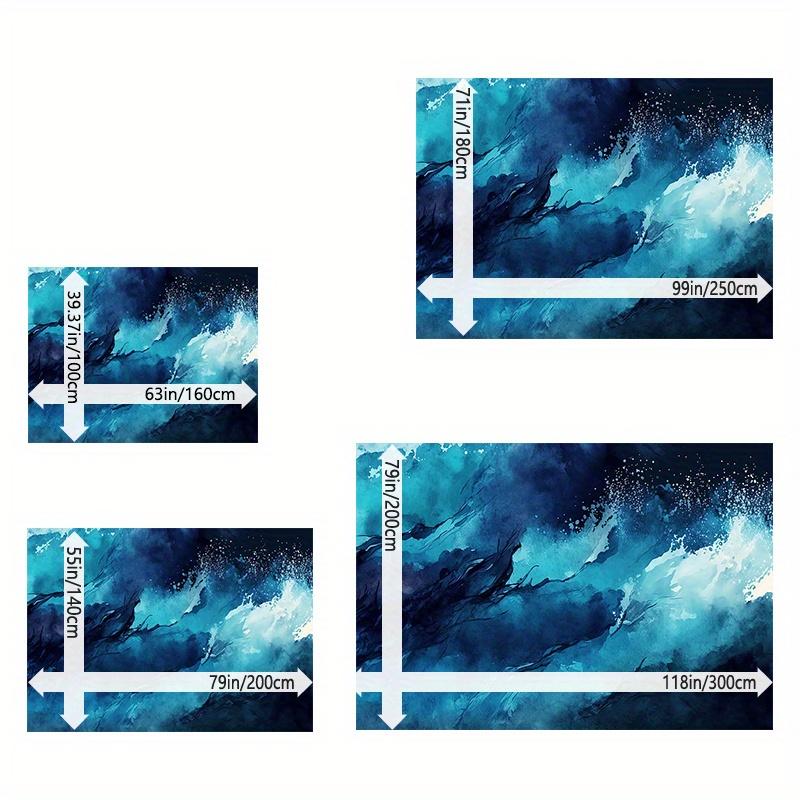 Diamond Velvet Dot Plush Base Blue Abstract Pattern Rug Living Room Bedroom Balcony Machine Washable Indoor Outdoor Carpet