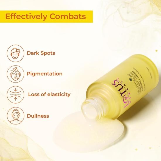 Lotus Herbals WhiteGlow Vit C and Gold Radiance Face Serum | Reduces Dark Spots | Boosts Radiance | Paraben-Free | 30ml