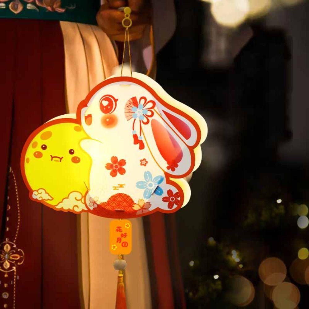 3D Middle Autumn Festival Lantern PVC Ancient Style Handheld Lantern  Gift