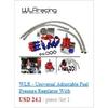 WLR - Universal Black Fuel Pressure Regulator With White Oil Gauge 3 Pieces AN6 Fittings 30-70 PSI WLR7845
