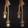 Vintage Pendant Lamp Hemp Rope Retro Double Heads Industrial Light Hanging Edison Chandeliers for Kitchen Decor Accessories
