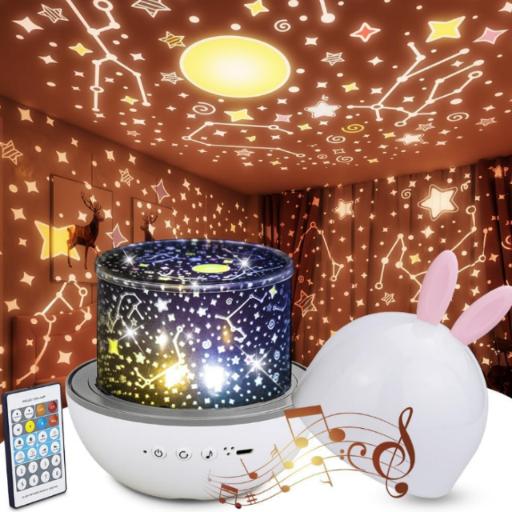 Star projector for children, rotating LED bedroom night light