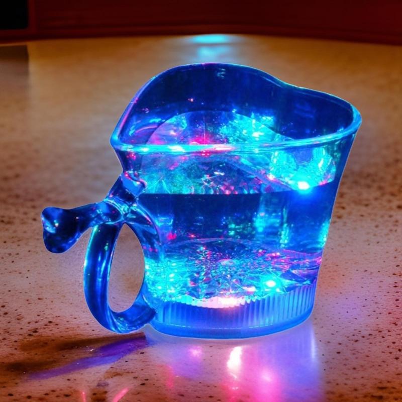 Changing Color Cup Love Heart Cup with LED Light Colorful Cups Drinking Cup Wine Cups PP Texture Suitable for Wine