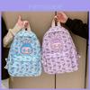 Adorable Cartoon Print Kids Backpack Lightweight Durable Nylon Design For School Use