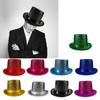 Bright Color Magicians Hat for Women Men with Belt Tall Hat Adult Theme Party Costume Hat Stage Performers Hat