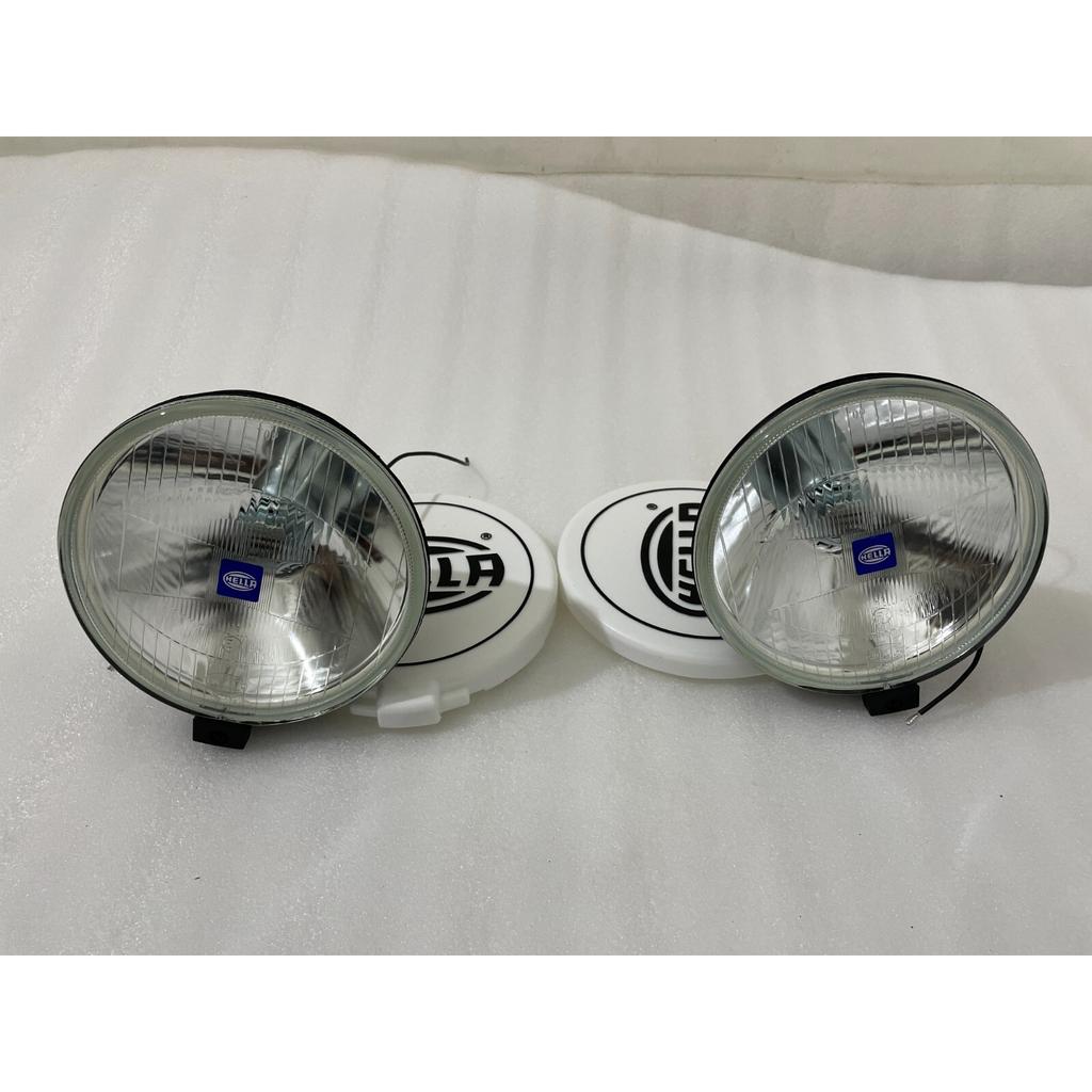 Pereche Hella Comet 500 Lampă de Condus Spot Alb cu Capac Universal |Se Potrivește Pentru