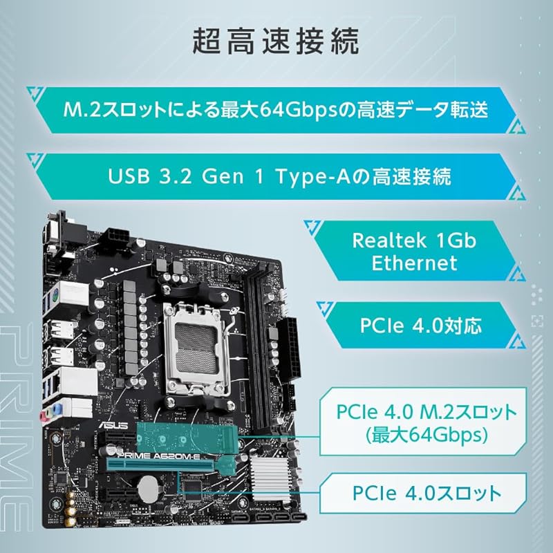 ASUS AMD A620 Mounted Socket AM5 Correspondence micro-ATX Motherboard/PRIME A620M-E-CSM Domestic Authorized Distributor Product