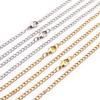 5pcs /lot 4x3mm Stainless Steel Gold Necklace Chains 50cm Length with Labster Clasp DIY Jewelry Making Accessories Findings