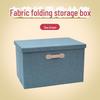 Drawer-Style Folding Storage Basket - Cotton & Linen Fabric