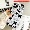 Black and White Butterfly Pattern Phone Case All Inclusive Film Hard Phone Case, Compatible with iPhone 18 Pro Max 17 16 15 14 13 12 11