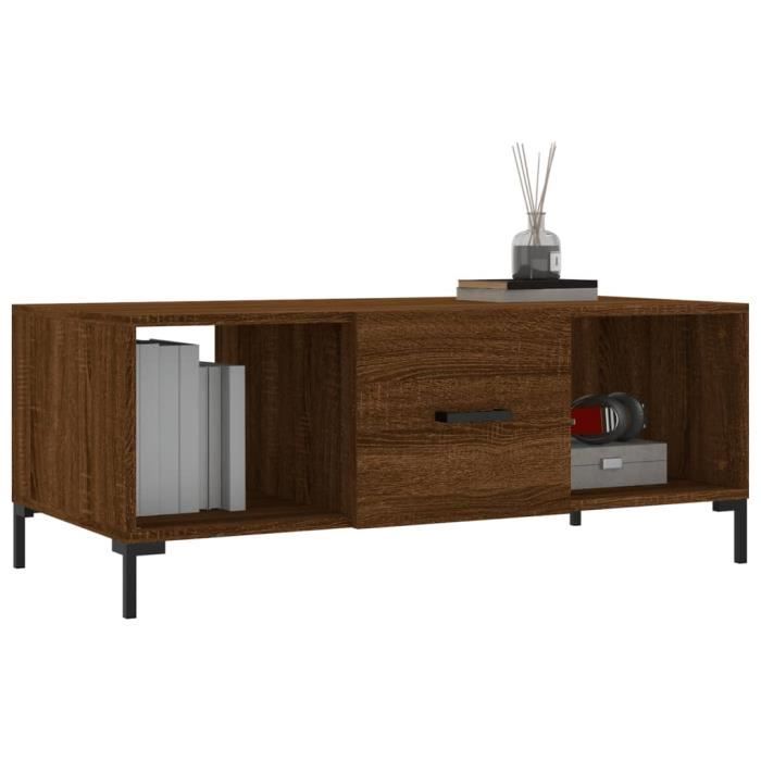VidaXL Coffee Table Brown Oak 102x50x40 Cm Engineered Wood 829307